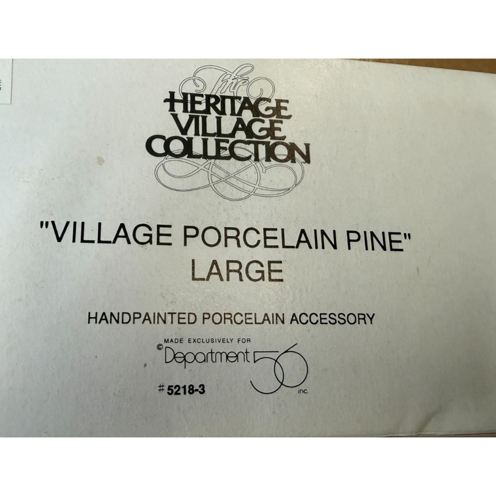 Dept 56 Heritage Village Collection LARGE PORCELAIN PINE #5218-3 Christmas - Picture 4 of 5